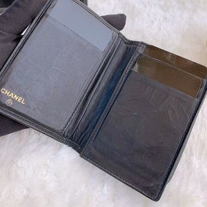 CHANEL BLACK CAVIAR CARD HOLDER